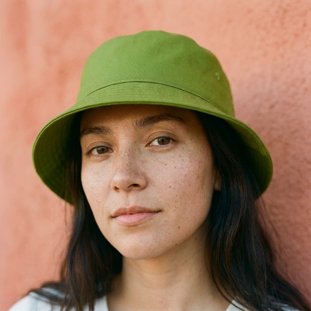 Bucket hat in Avocado Green