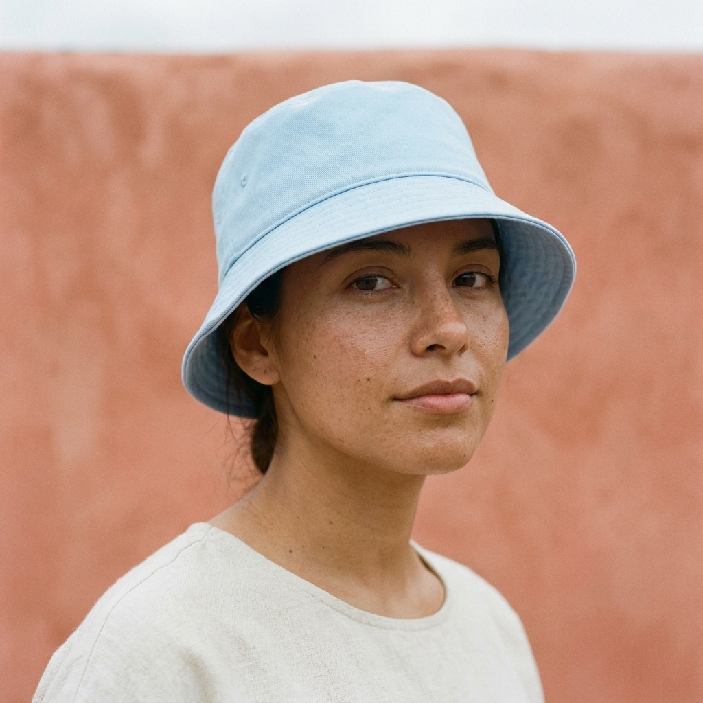 Bucket hat in Baby Blue