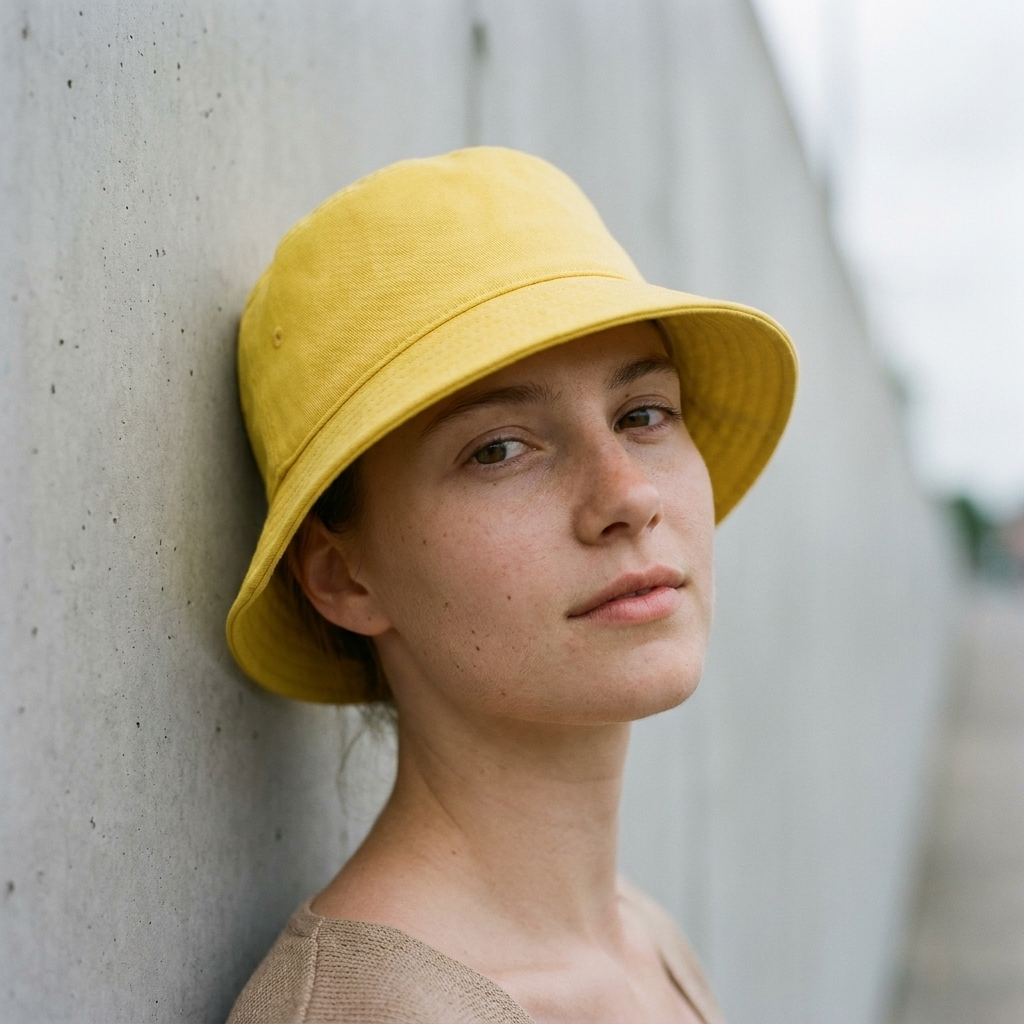 Bucket hat in Banana