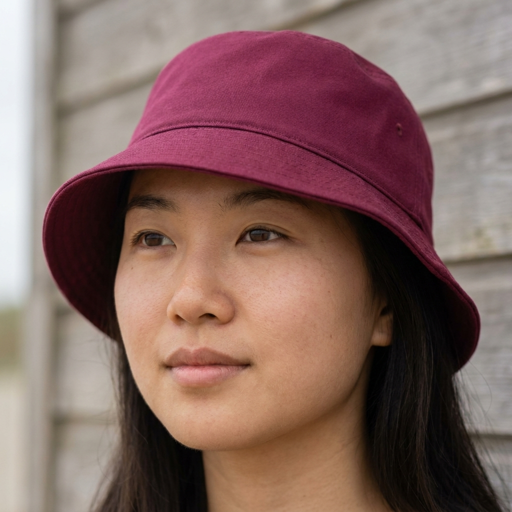 Bucket hat in Burgundy