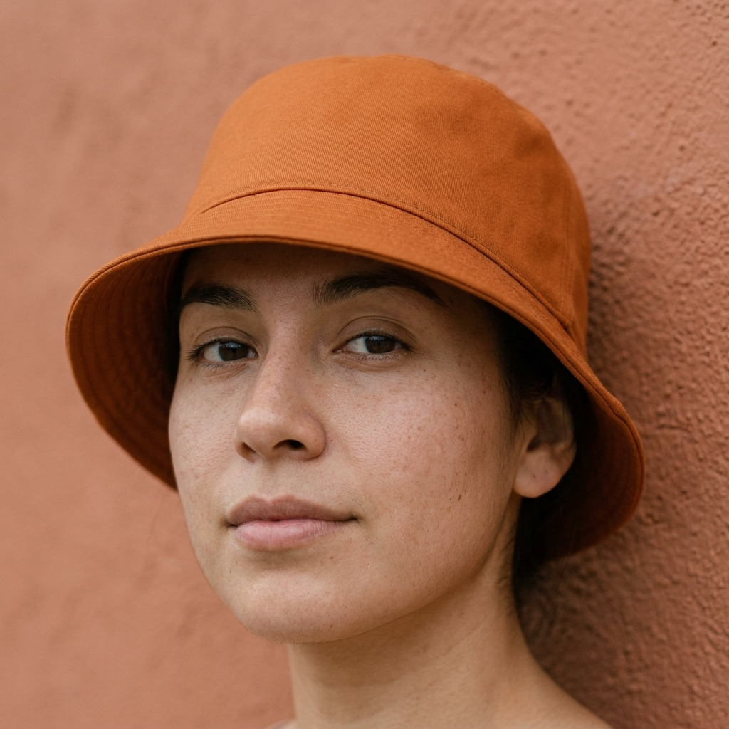 Bucket hat in Burnt Orange