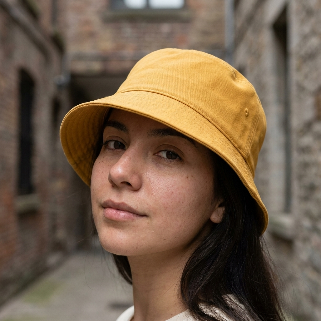 Bucket hat in Butterscotch