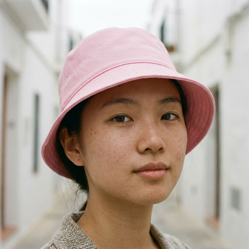 Bucket hat in Candy Pink
