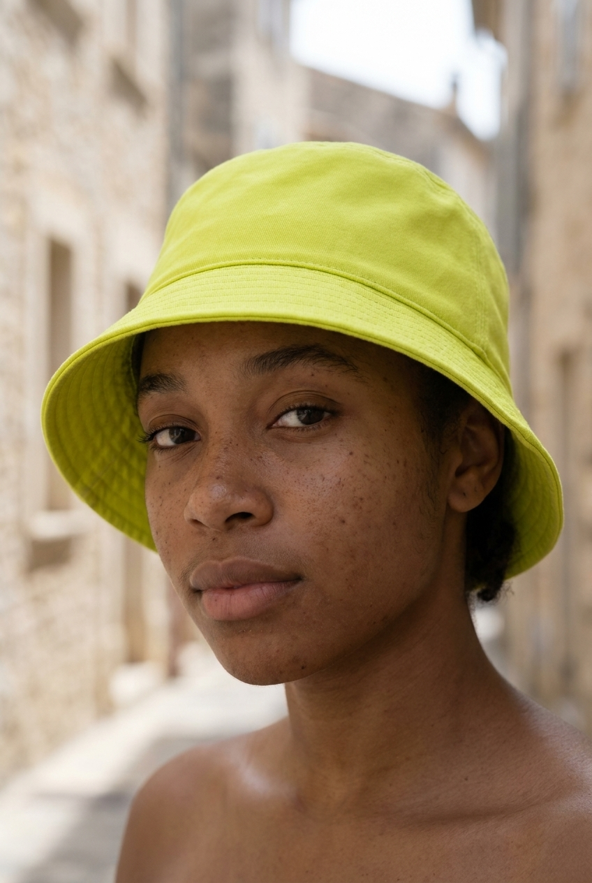 Bucket hat in Chartreuse