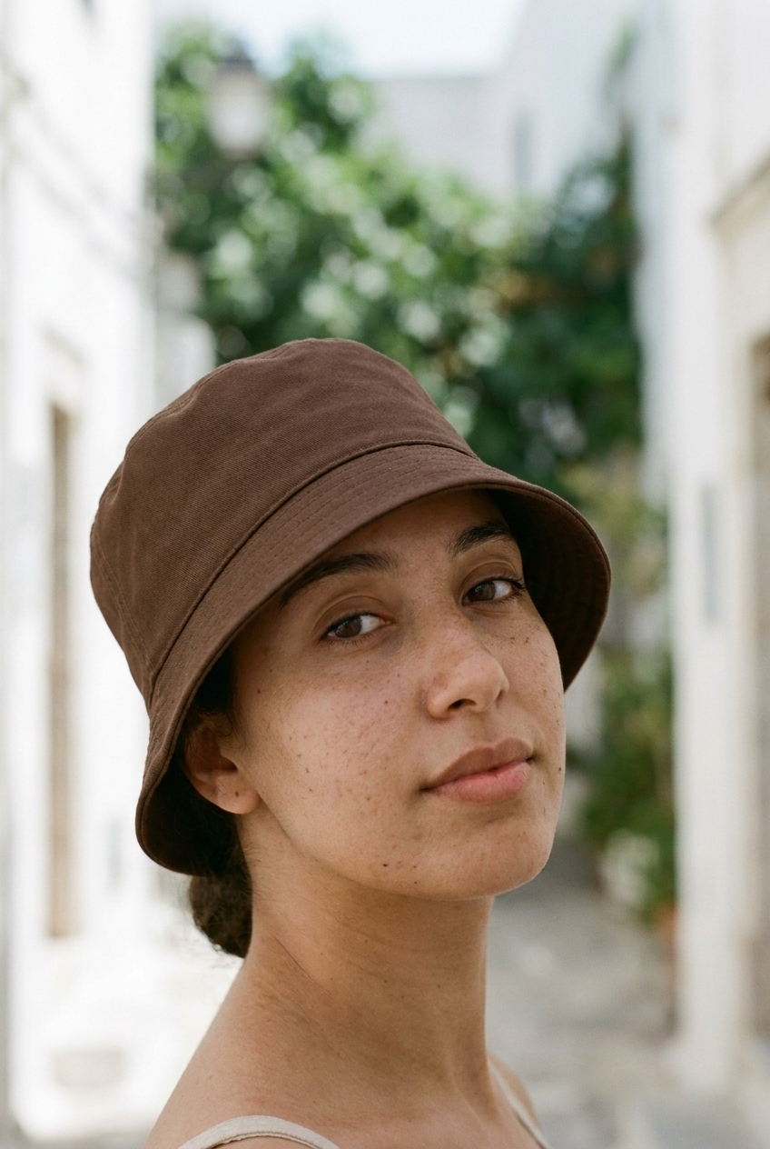Bucket hat in Chocolate