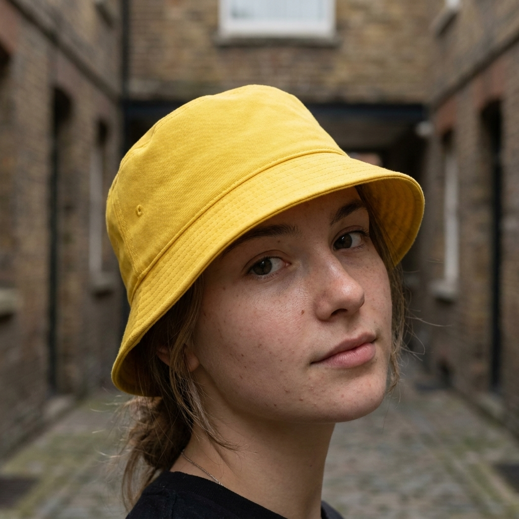 Bucket hat in Citrine