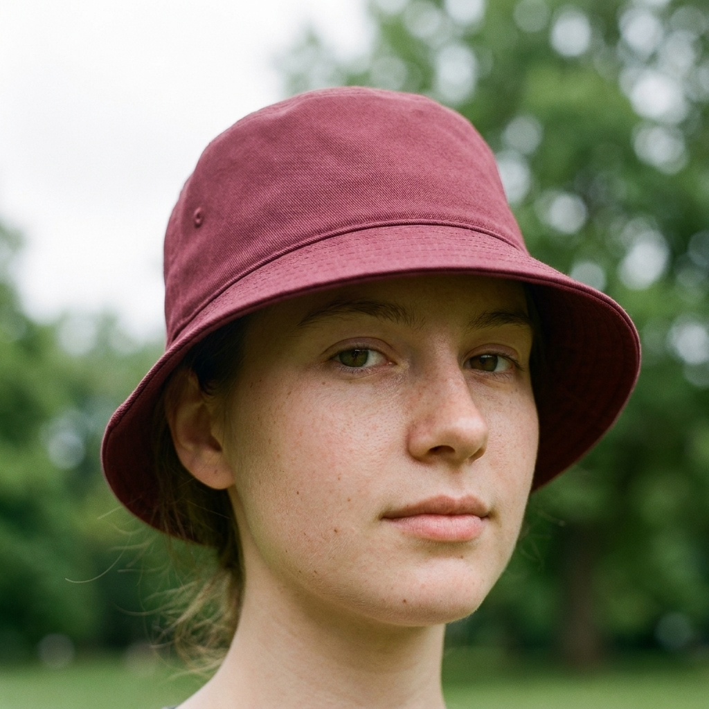 Bucket hat in Currant