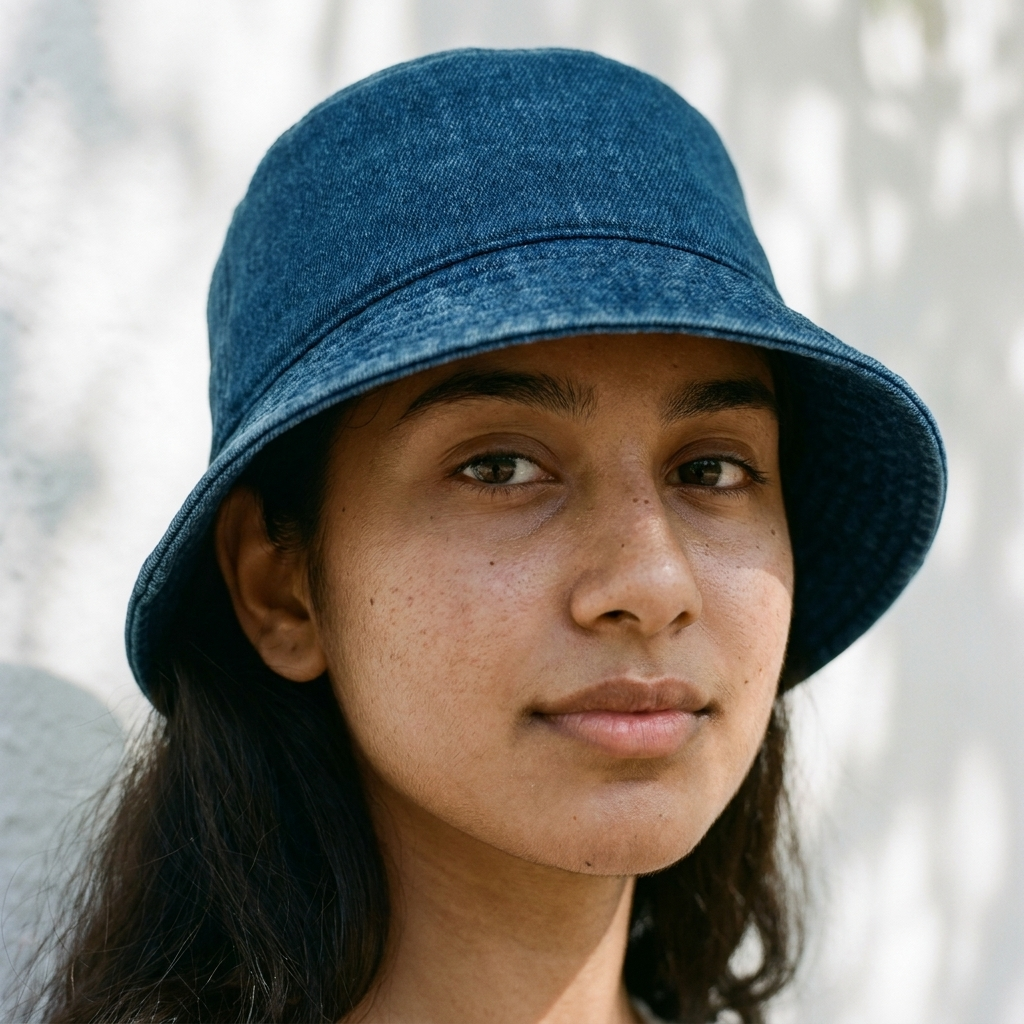 Bucket hat in Denim