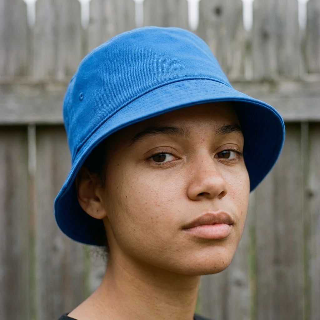 Bucket hat in Electric Blue