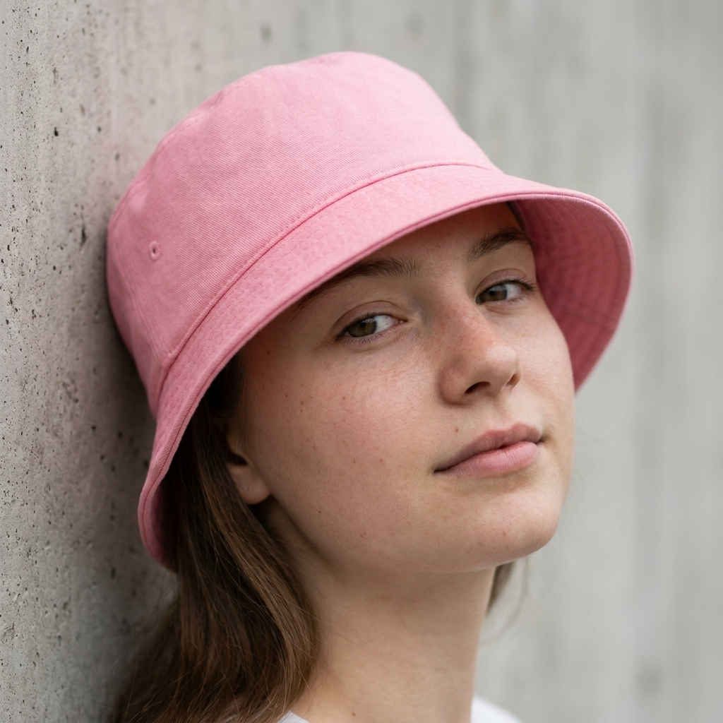 Bucket hat in Flamingo