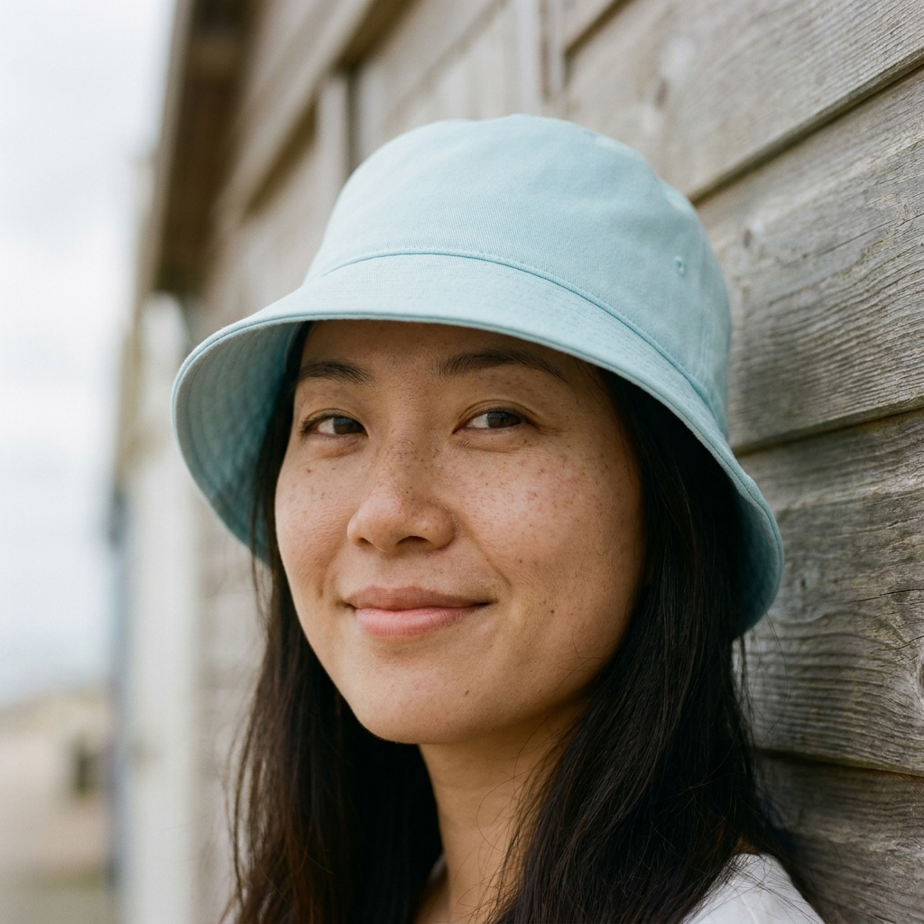 Bucket hat in Glacier Blue