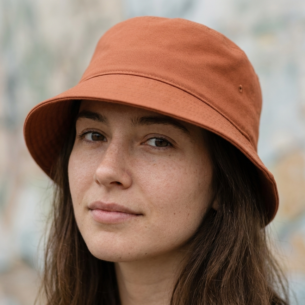 Bucket hat in Henna