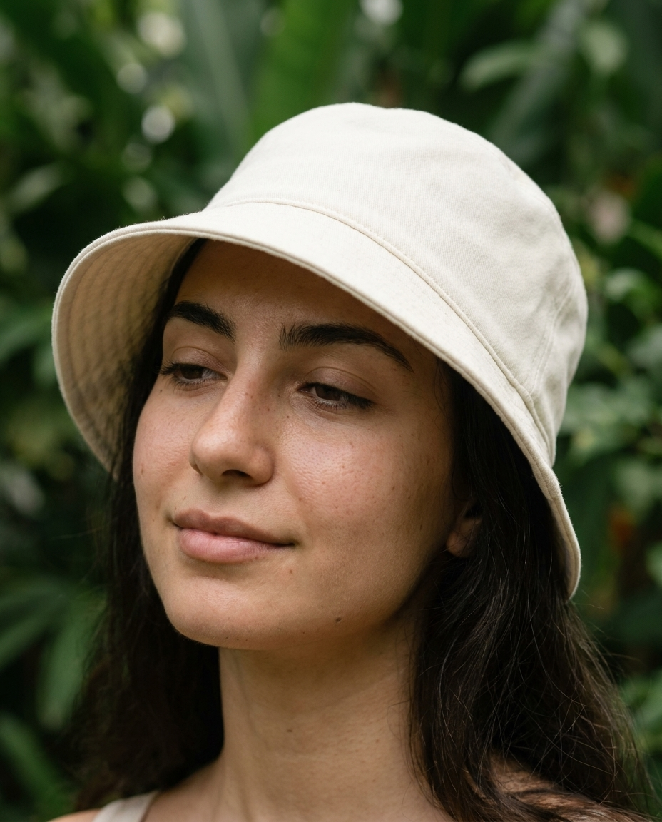 Bucket hat in Ivory
