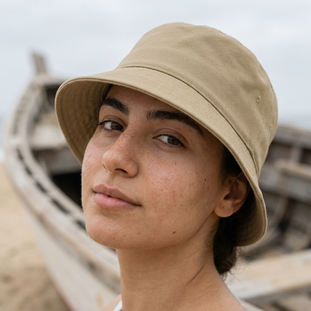 Bucket hat in Khaki