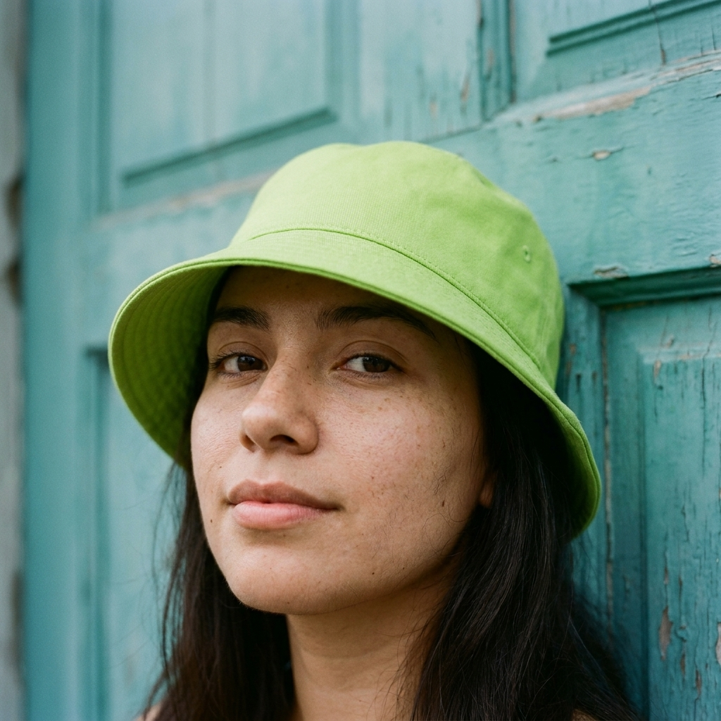 Bucket hat in Kiwi