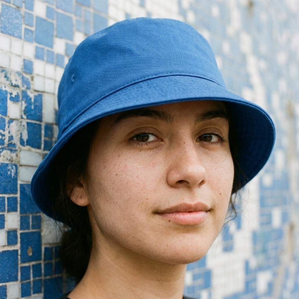 Bucket hat in Lapis