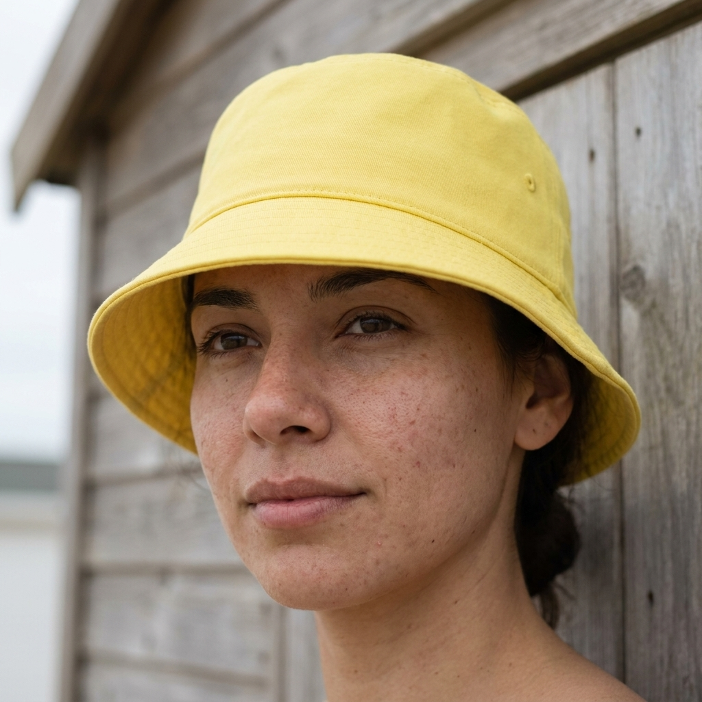 Bucket hat in Lemon Yellow