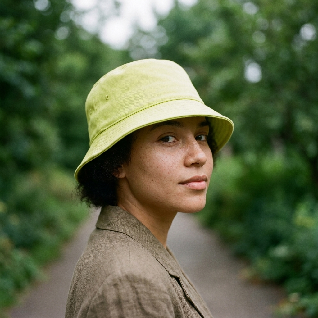 Bucket hat in Lime