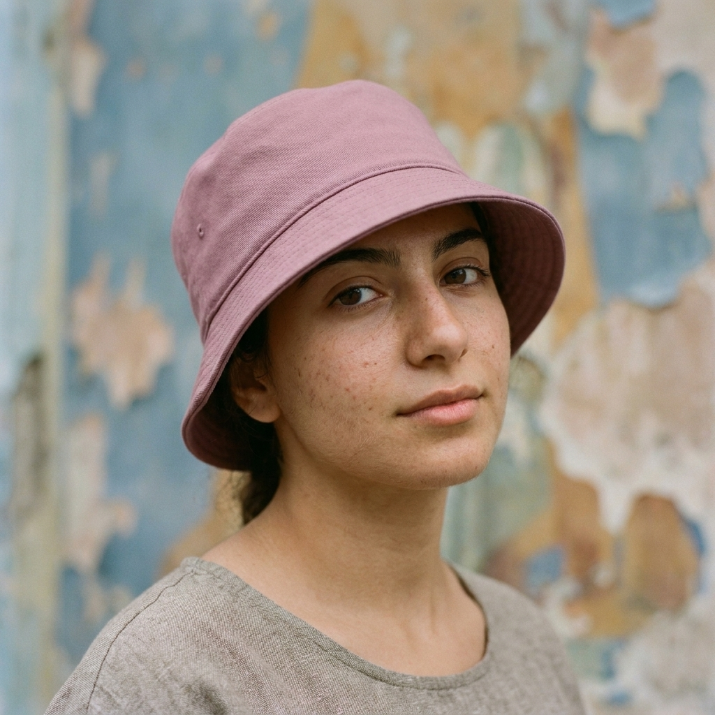 Bucket hat in Mauve