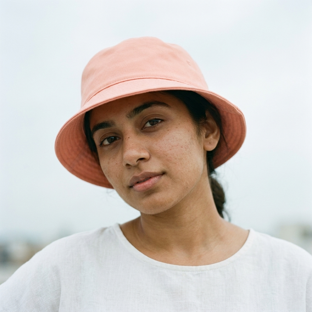 Bucket hat in Melon