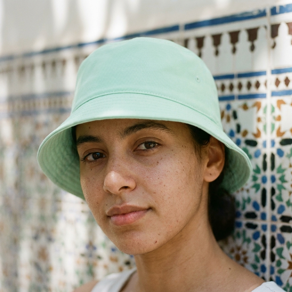Bucket hat in Mint Cream