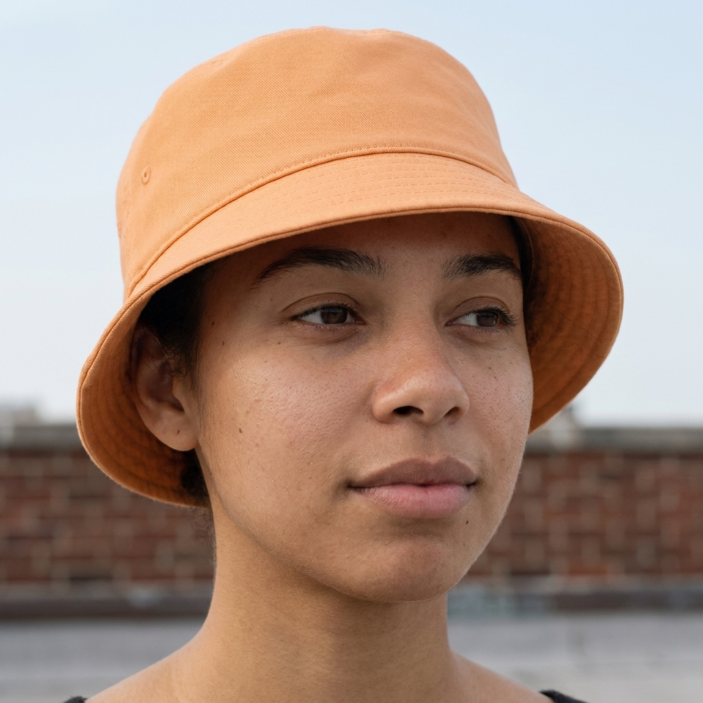 Bucket hat in Muskmelon