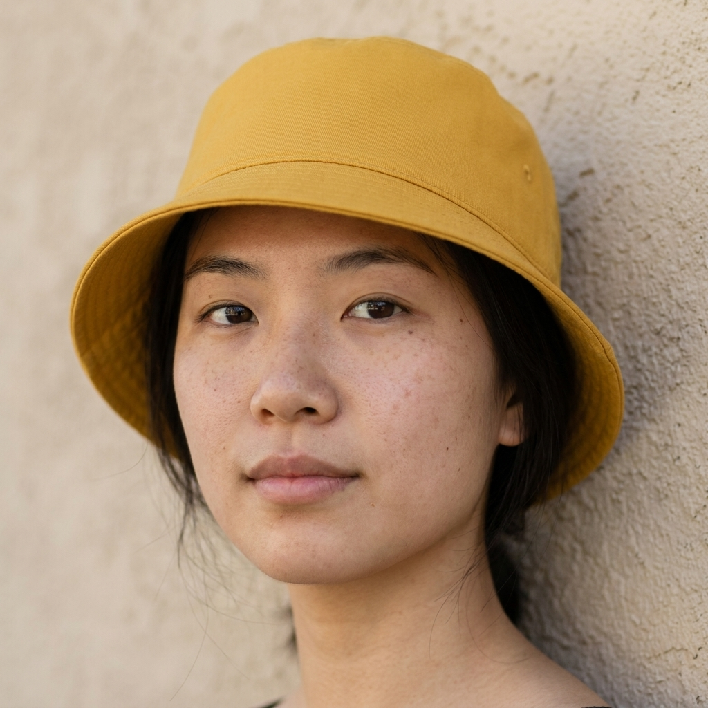 Bucket hat in Mustard