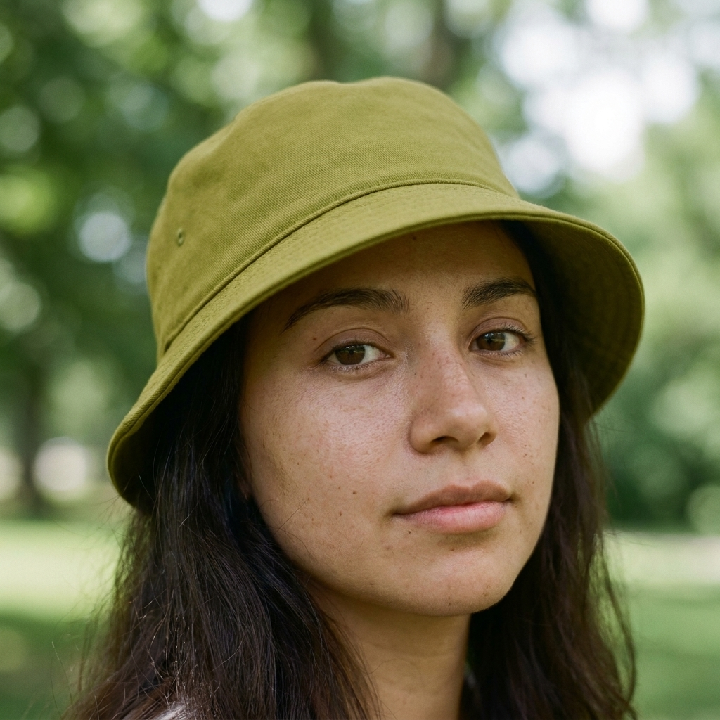 Bucket hat in Olive