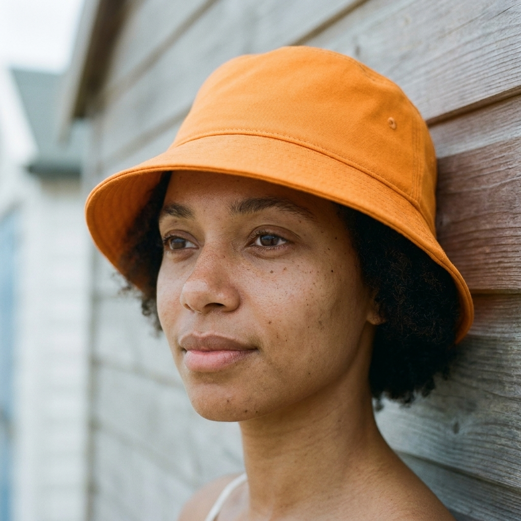 Bucket hat in Orange