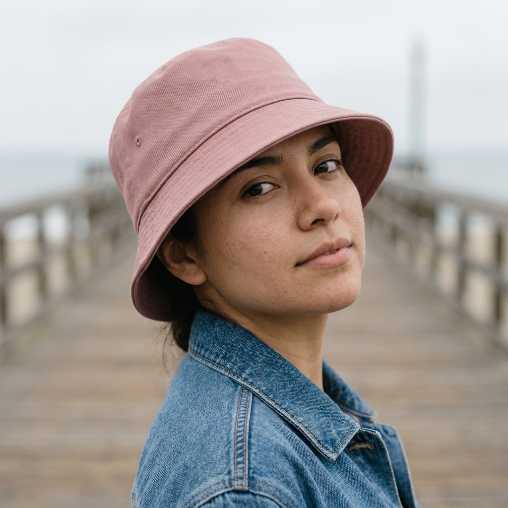 Bucket hat in Dusty Rose