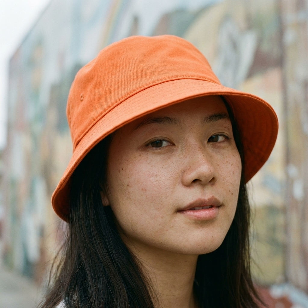 Bucket hat in Persimmon