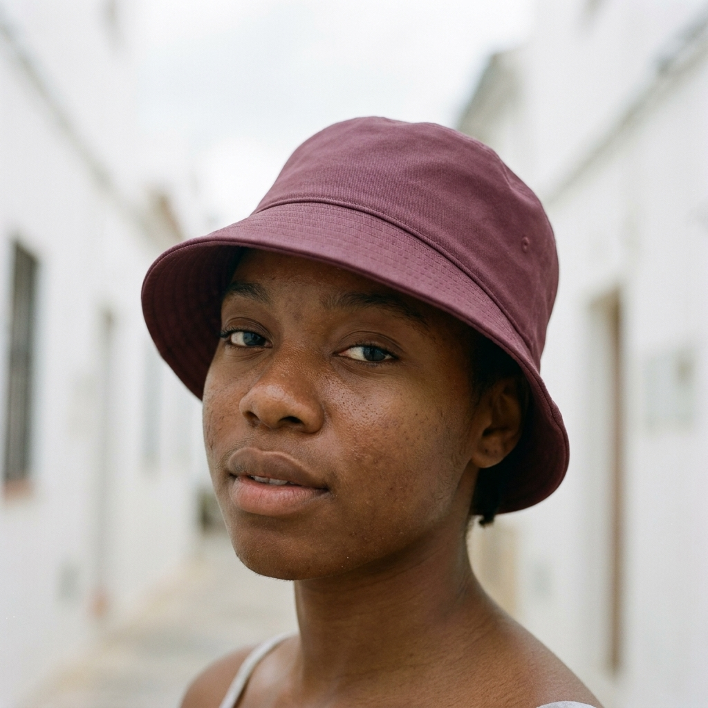 Bucket hat in Plum