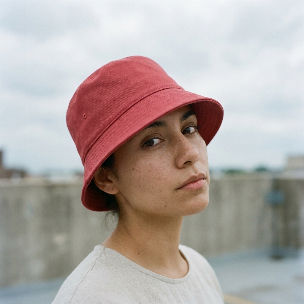 Bucket hat in Pomegranate