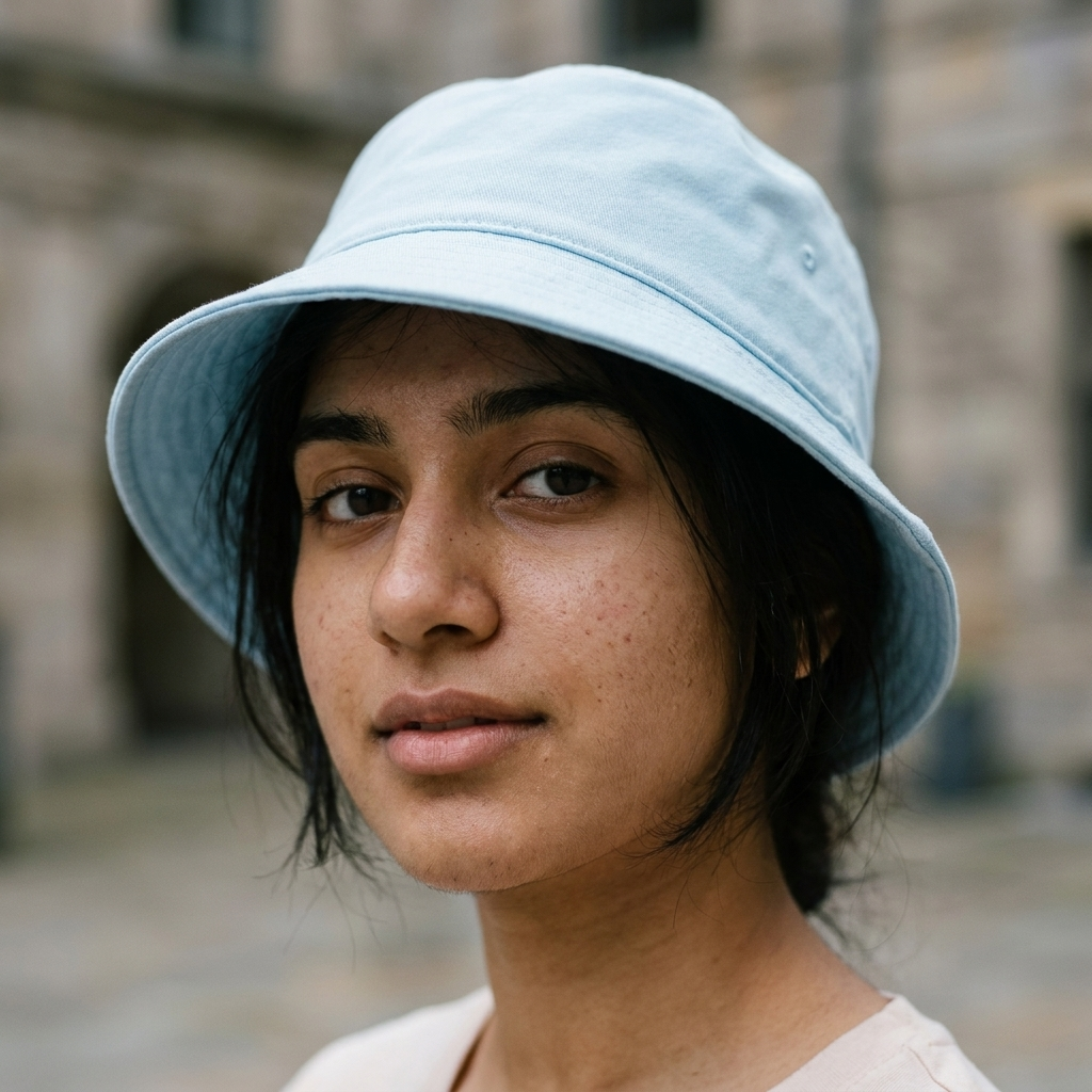 Bucket hat in Powder Blue