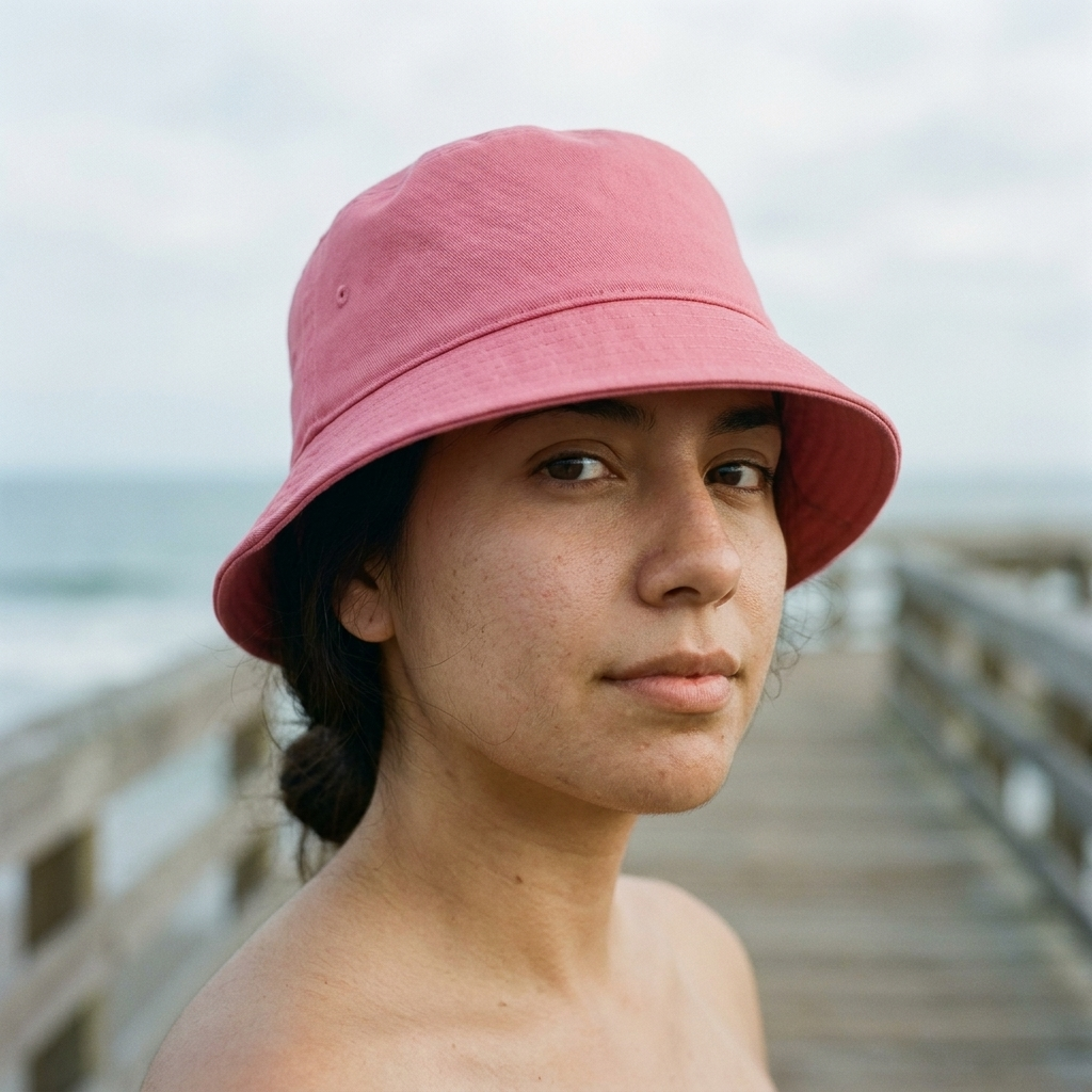 Bucket hat in Rose