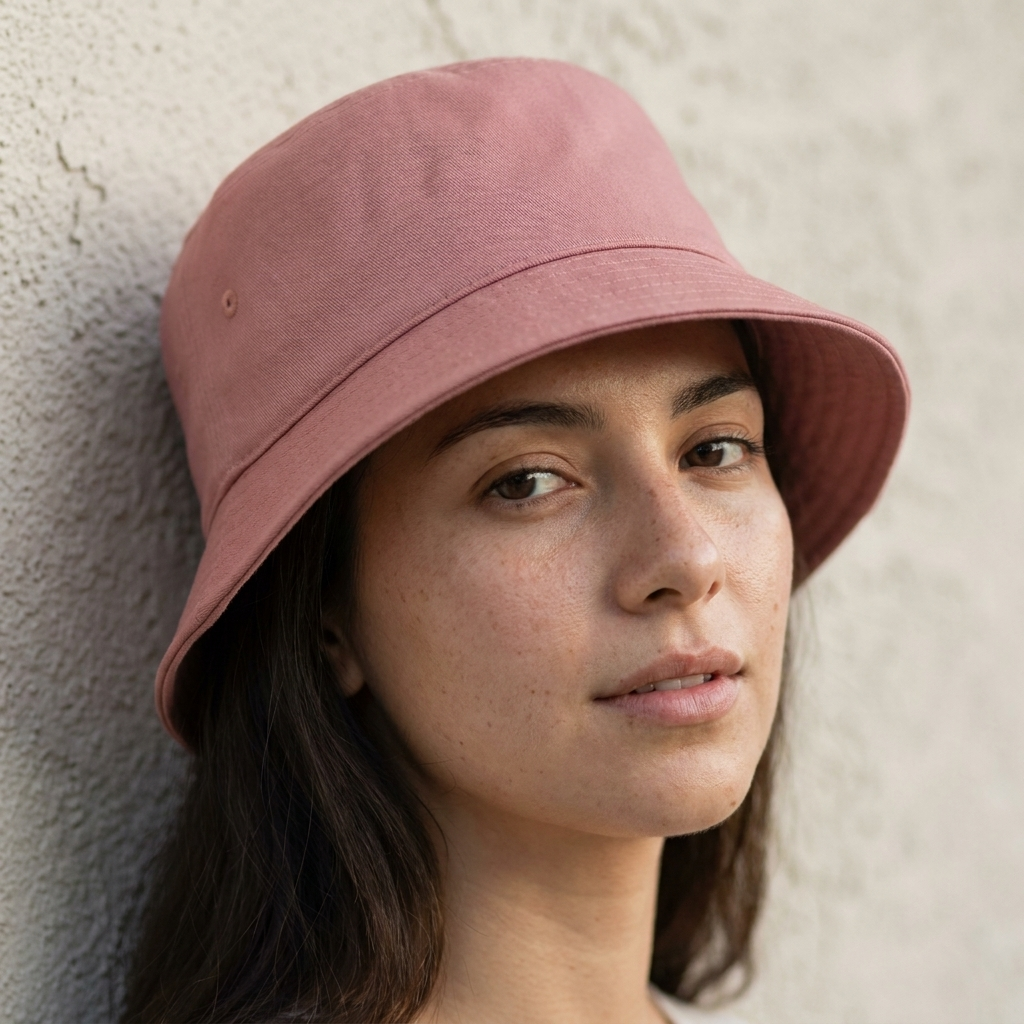 Bucket hat in Rose Gold
