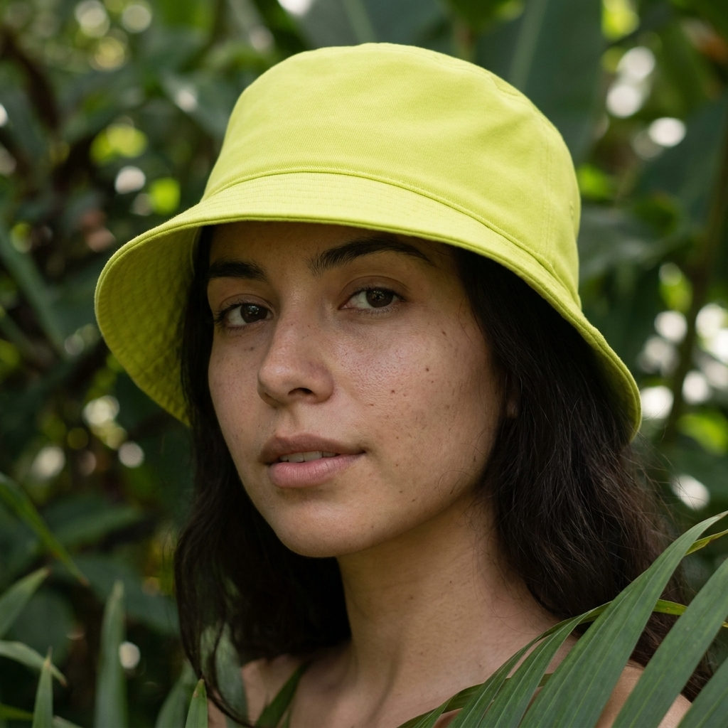 Bucket hat in Runway Chartreuse
