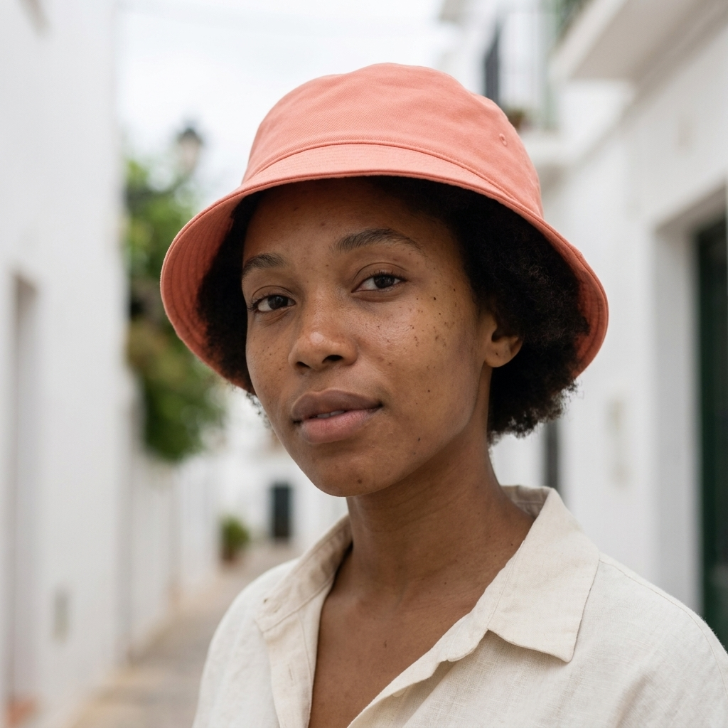 Bucket hat in Salmon