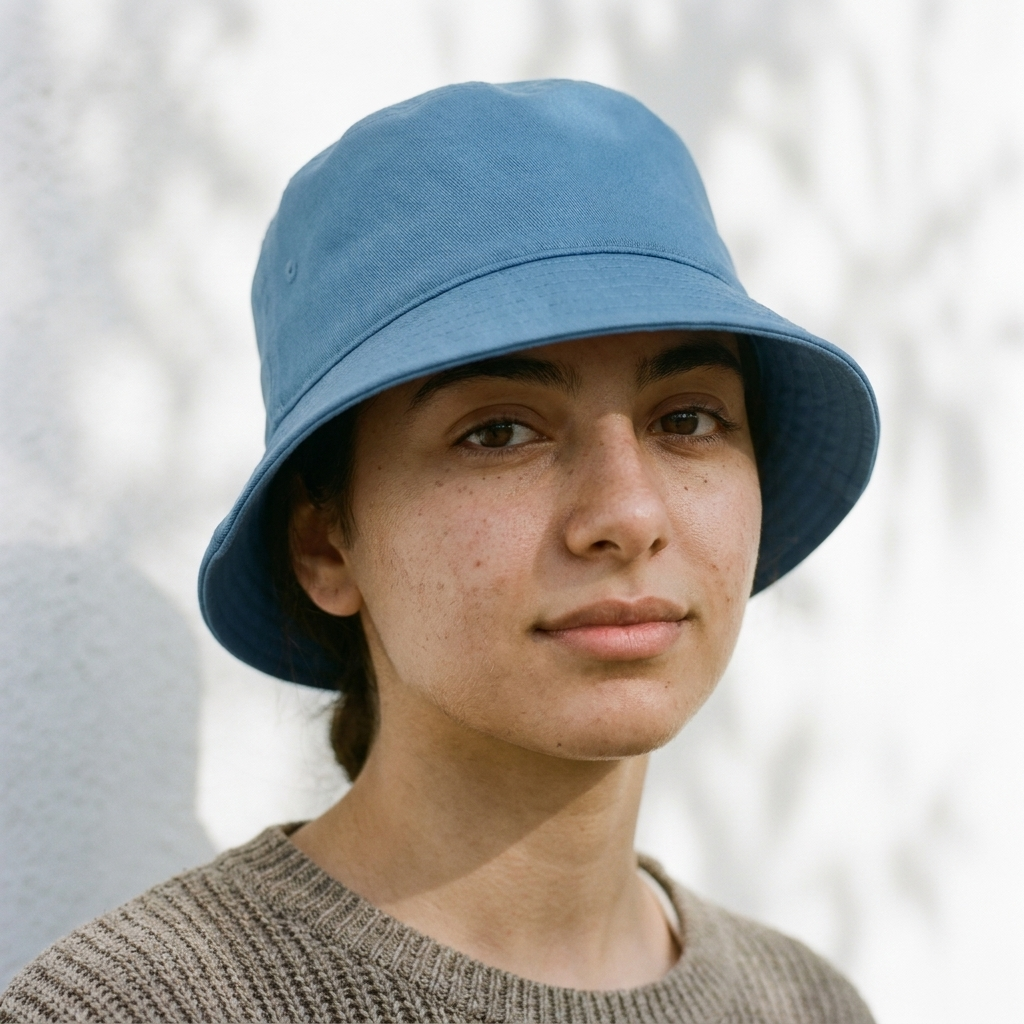 Bucket hat in Steel
