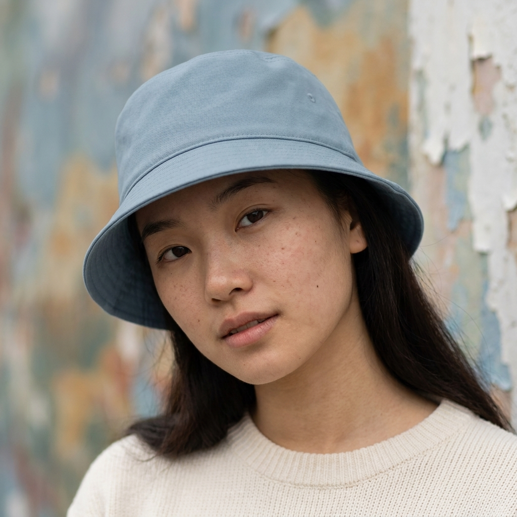 Bucket hat in Stone Blue