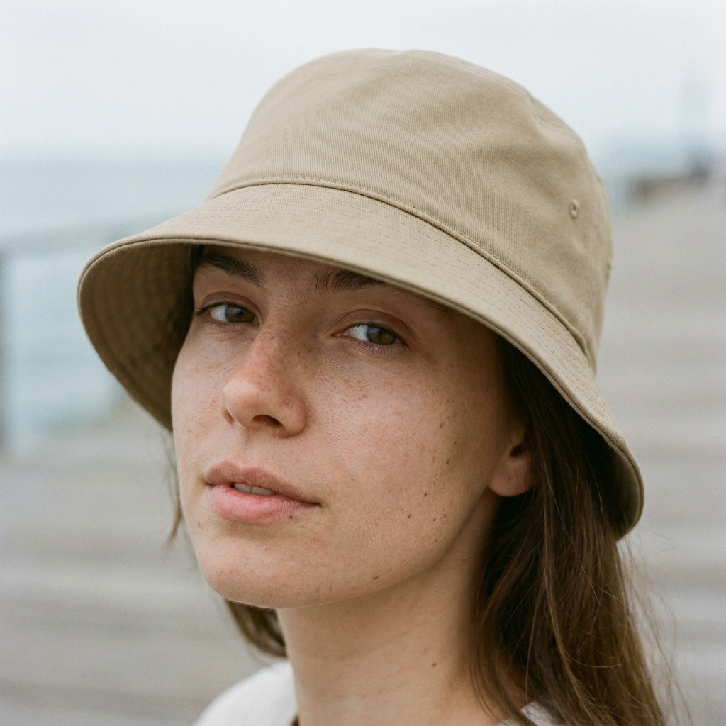 Bucket hat in Stone