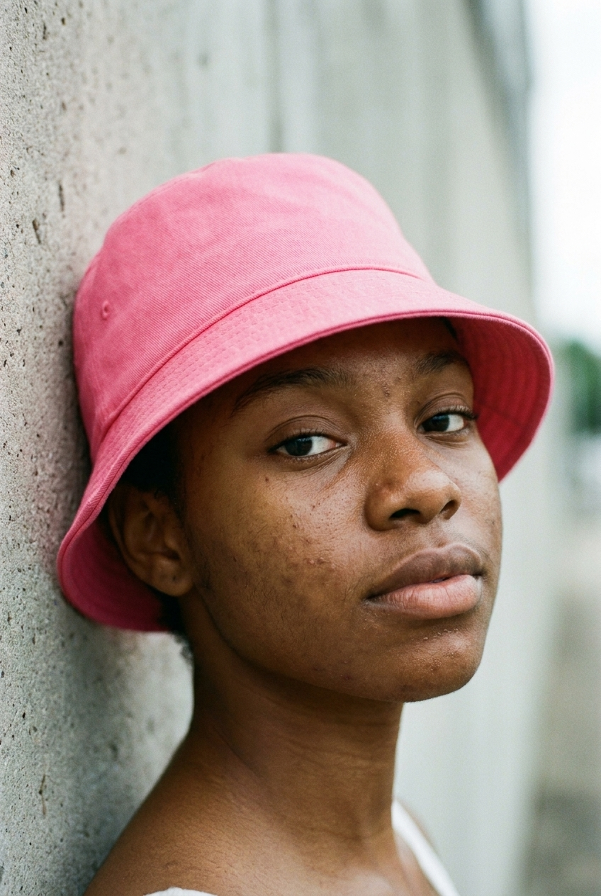 Bucket hat in Strawberry