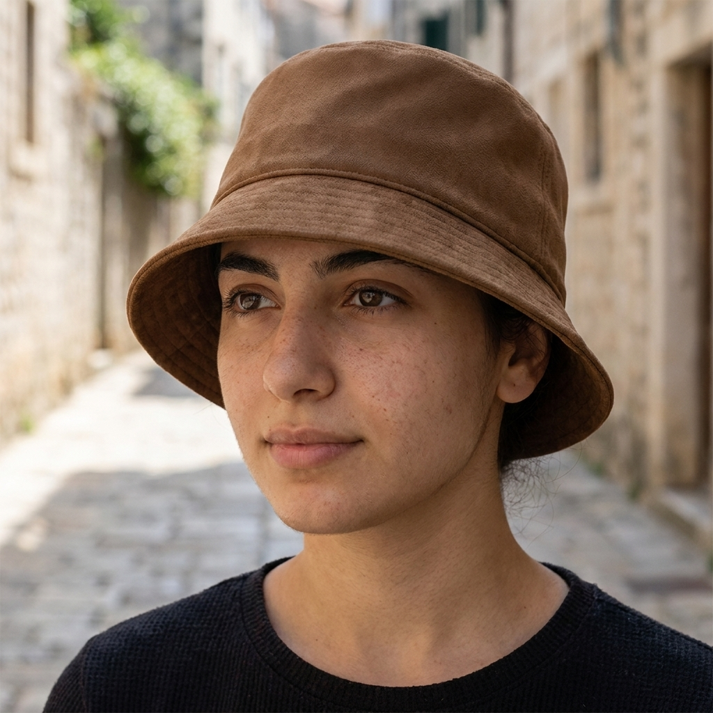 Bucket hat in Suede