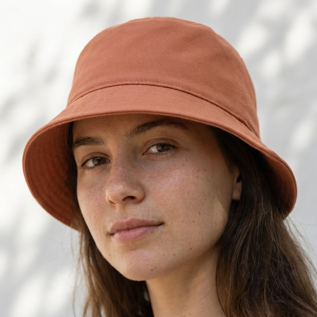 Bucket hat in Terracotta