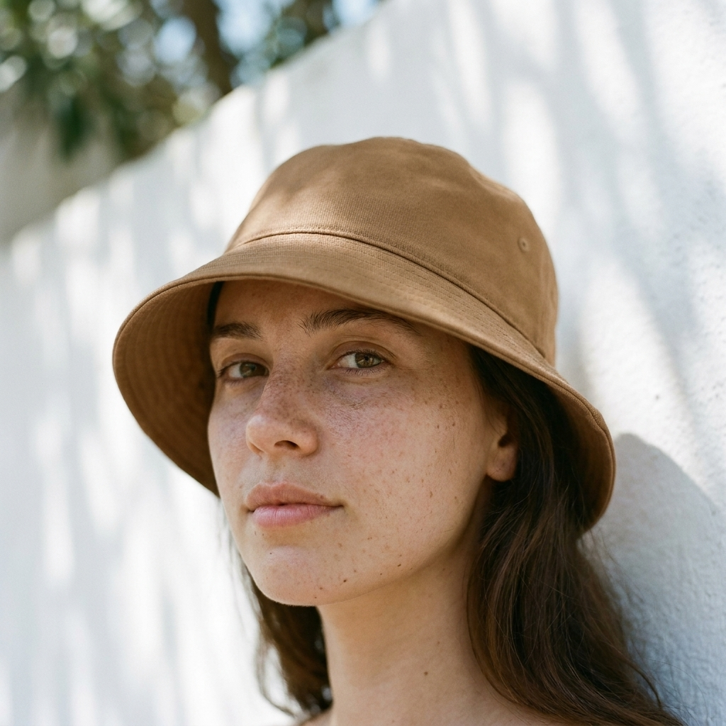 Bucket hat in Toffee