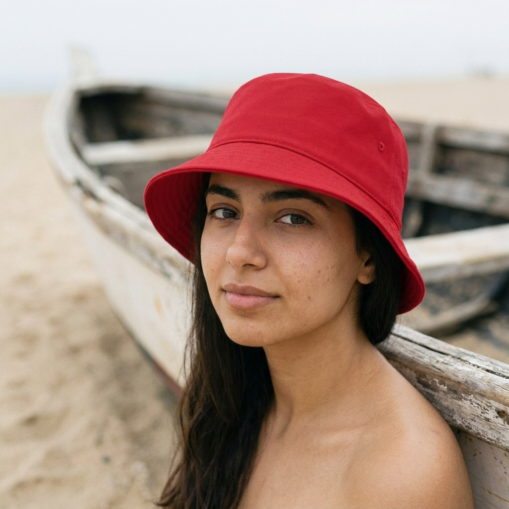Bucket hat in Valentino Red