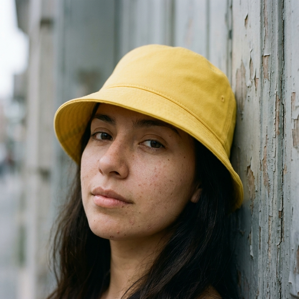 Bucket hat in Yellow