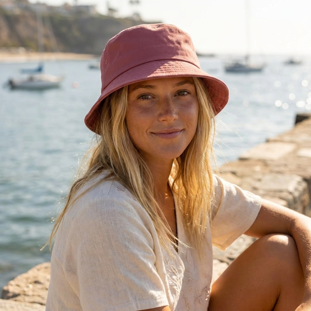 Bucket hat in Rose Gold