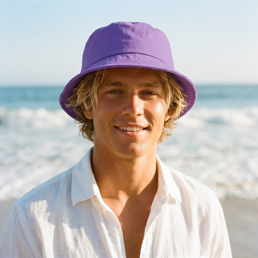 Bucket hat in Amethyst