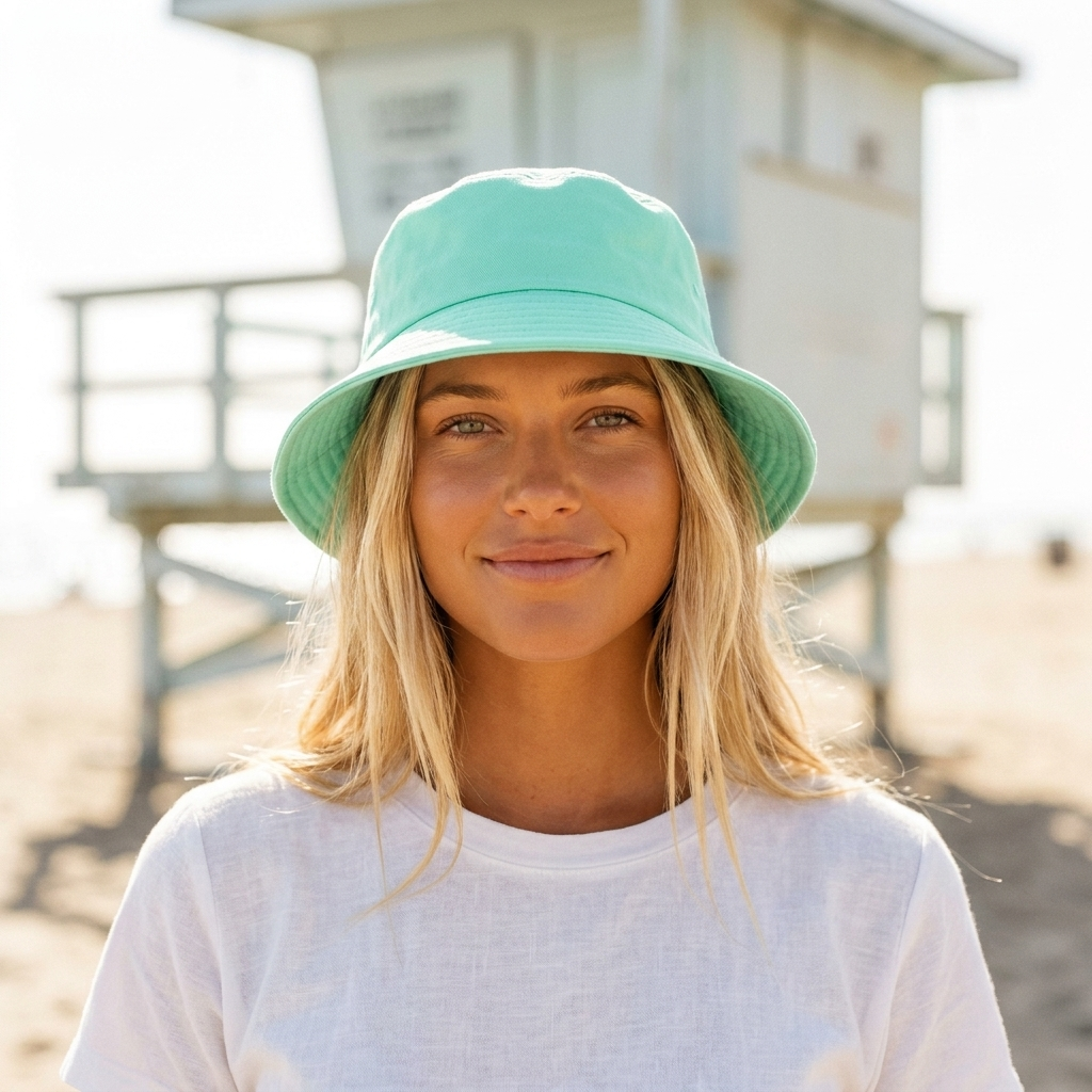 Bucket hat in Aquamarine